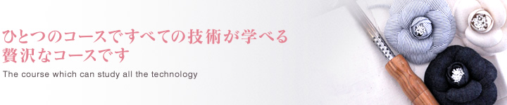 ひとつのコースですべての技術が学べる贅沢なコースです